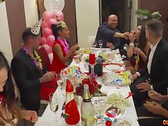 Good-looking girls want to turn this birthday party into a real orgy tube porn video