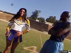 Athlete pound dark-haired slut with his throbbing black cock tube porn video