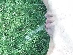 pee in garden - beautiful skinny milf tube porn video