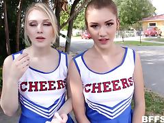 Magnificent cheerleading foursome with Private Tryouts tube porn video