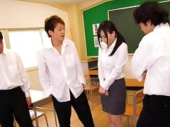 Nozomi Hazuki in Nasty teacher Nozomi Hazuki gets a few big meat poles - AviDolz tube porn video