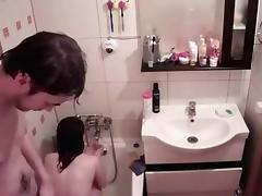 Hidden camera inside the bathroom tube porn video