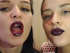 Messy Lipstick Kissing 3 tube porn video