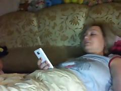 Home made Euro plays that are blonde together with her cell tube porn video