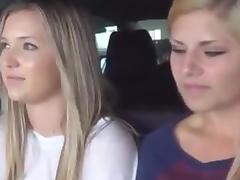 Feet licking in car... tube porn video