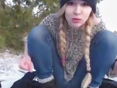 Genc kiz kar yagiyordu ami kalkti tube porn video