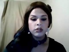 Sexy trans in webcam tube porn video