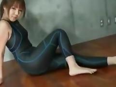 Japanese girl in race swimsuit soft tube porn video