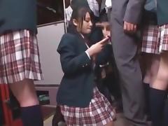 Amazing Japanese whore Sayaka Aishiro, Nana Usami, Riona Minami in Exotic College, Doggy Style JAV scene tube porn video