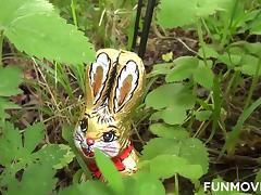 Austrian Teen found a real easter bunny tube porn video
