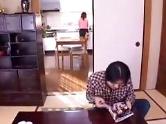 Lustful Asian housewives seize the chance to have sex with tube porn video