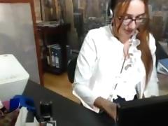 Hot chick masturbates at work  3 tube porn video