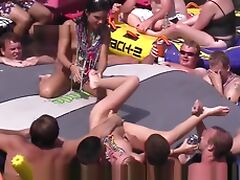 hot girls letting random guys take turns licking pussy in public tube porn video