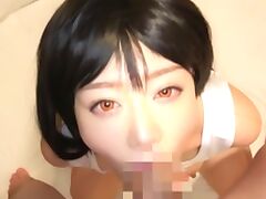 Leather gloves fetish babe Hamasaki Mao penetrated by a fat sausage tube porn video