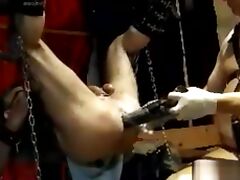 fisting my ass on a sling tube porn video