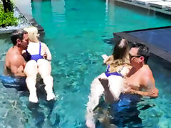 Bisexual Daughters Swap Dads In A Pool Orgy tube porn video