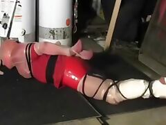 Pantyhose encasement tube porn video