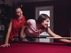 Lesbian love making on the pool table - Adria Rae and Silvia Saige tube porn video