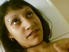 Half-caste chav lets him up her back door tube porn video