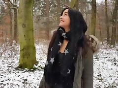 Nette Freundin Erfahrung: Quickie in Wald - cum auf der Zunge tube porn video