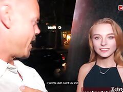 german berlin agent pick up young 18yo petite college teen on street for EroCom Date fuck tube porn video