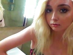 The young blonde gave the bearded man in the toilet and made him Blowj... tube porn video