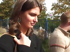 Outdoor fucking in the Czech streets with brunette Nikola Jiraskova tube porn video