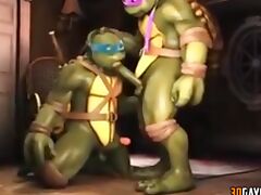 3D gay game with Ninja Turtles banging in different positions tube porn video