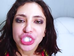 Pornstar Jana Wilde in fishnet fucked rough in her pretty mouth tube porn video