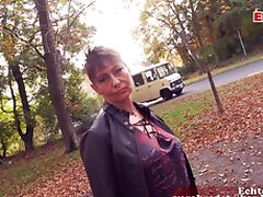 German ugly mom public pick up flirt and fuck tube porn video