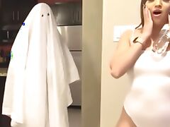 Halloween Month - A ghost with huge Dick Creampied my tight pussy- Lexi Aaa tube porn video