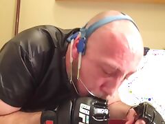 Gag on dildos with with mouthguard & retainers & uff boxing gloves tube porn video