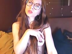 Sexy Girl With Glasses Looks Nice On Cam tube porn video