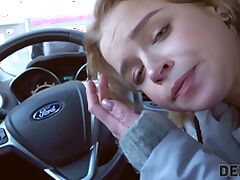 DEBT4k. Blonde coquette wants to buy new boots so why sells pussy tube porn video