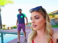 Close up fucking by the pool with stunning blonde Anny Aurora tube porn video