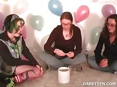 Lusty babes losing truth or dare drink tube porn video