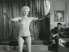 Seductive Blonde Performs a Striptease 1950 tube porn video