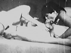 Hot Pussy Eating Brunettes and a Man 1930 tube porn video