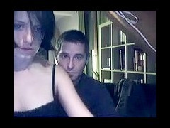 Dark haired chick gets naked Girl with short dark hair gets naked in front of the webcam and her boy tube porn video