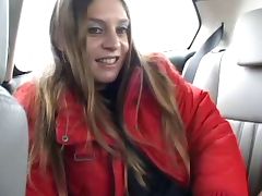 HOT GIRL n86 french hairy on a car tube porn video