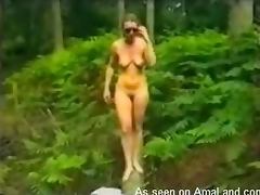 Sexy nude chick running around like crazy here tube porn video