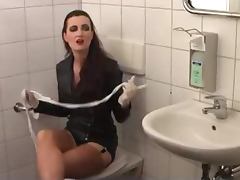 Restroom Femdom tube porn video