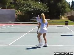 Hot Threesome With Sexy Blonde Tennis Players tube porn video