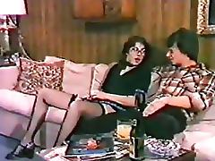 Horny Lesbians Get a Double Penetration and a Creampie in a Hot Vintage Fuck tube porn video