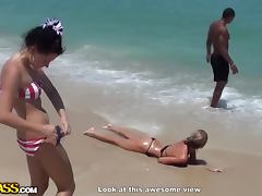 Hot Day At The Beach With Sexy girls In Bikinis tube porn video