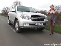 Busty milf car masturbation tube porn video
