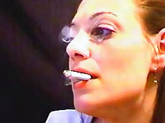 Milf smokes on webcam tube porn video