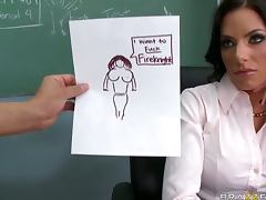 Brunette Teacher Deepthroats and Fucks a Student tube porn video