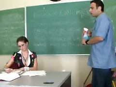 Horny Teacher Rachel Roxxx Swallows One Heel Of A Big Cock tube porn video