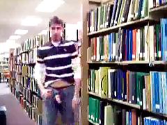 Guy Stroking In University Library tube porn video